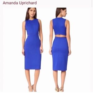 Amanda Uprichard royal blue bodycon dress size S